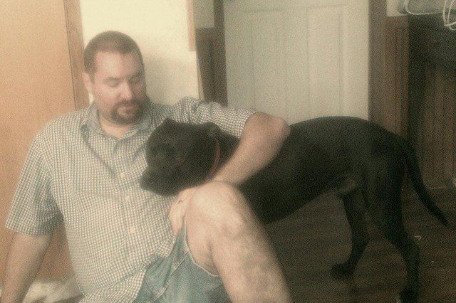 Dozer was rescued by next door neighbors