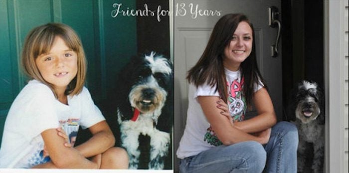 Dogs are Family For Life: ‘Then and Now’ Photos of Lifelong Friendships