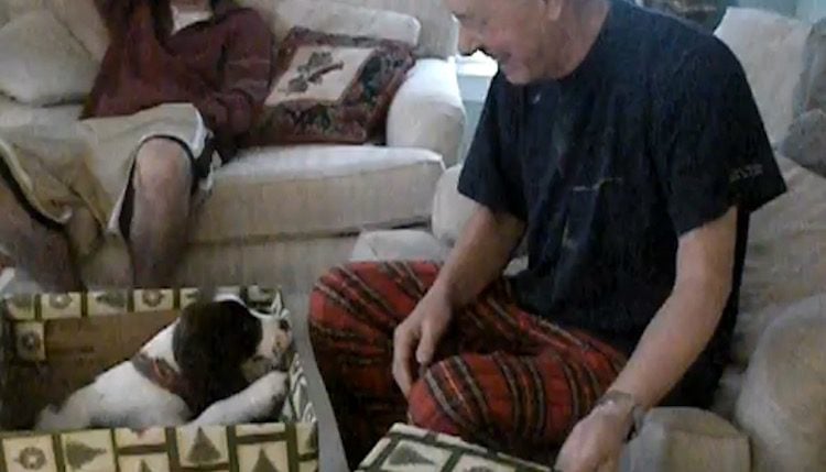 Dad Gets a Christmas Surprise and New Best Friend