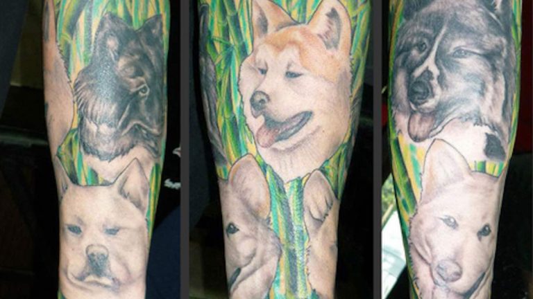 Dogs are family tattoo tributes