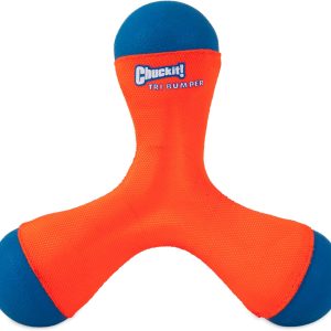Chuckit! Amphibious Tri-Bumper Fetch Dog Toy, Medium (8.2 Inch)