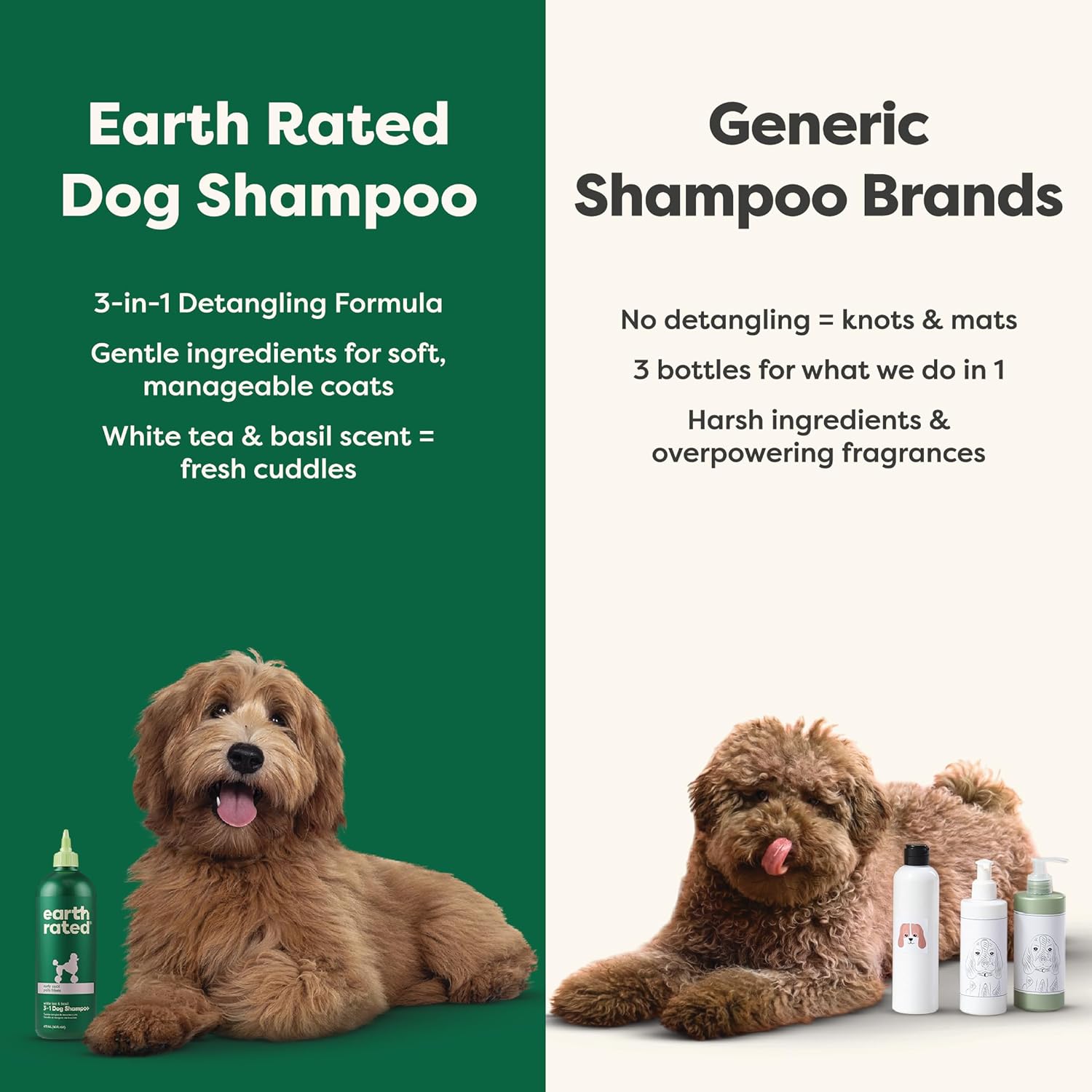 Earth Rated 3-in-1 Detangling Dog Shampoo and Conditioner, White Tea and Basil Scent, 16 oz - Image 8