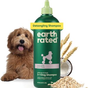Earth Rated 3-in-1 Detangling Dog Shampoo and Conditioner, White Tea and Basil Scent, 16 oz