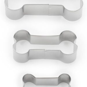 Fox Run Dog Bone Cookie Cutter Set, Stainless Steel, 3-Piece Dog Treat Mold Set