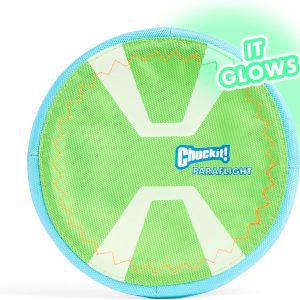 Chuckit! Max Glow Paraflight Flying Disc Dog Toy