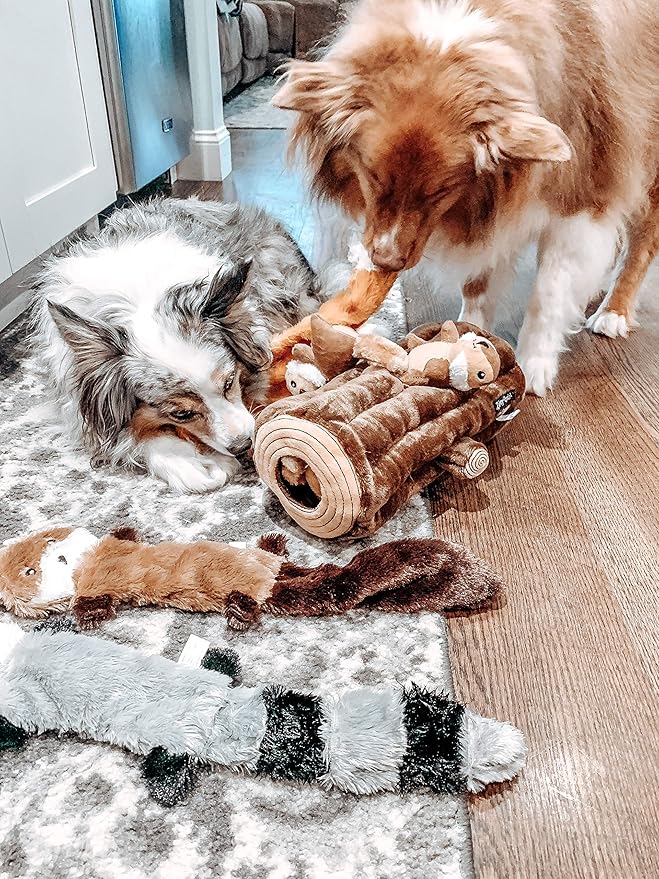 ZippyPaws Skinny Peltz Dog Toys - Fox, Raccoon, and Squirrel - Image 3
