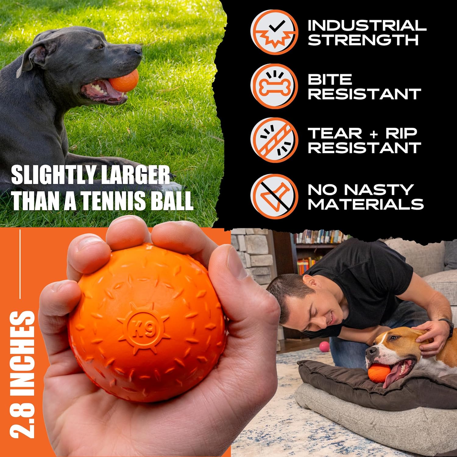 Monster K9 Indestructible Dog Ball - Image 2