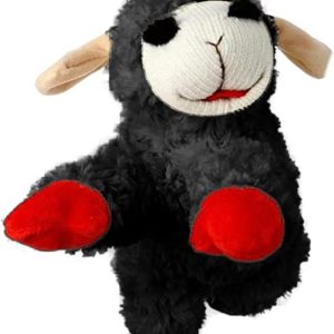 Multipet Lamb Chop Black Plush Dog Toy