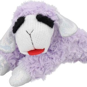 Multipet Limited Edition Lamb Chop 30th Anniversary Dog Toy with Lavender Body