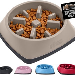 GORILLA GRIP BPA Free Slow Feeder Dog Bowl