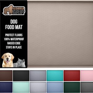 GORILLA GRIP 100% Waterproof Pet Feeding Mat (BPA free)