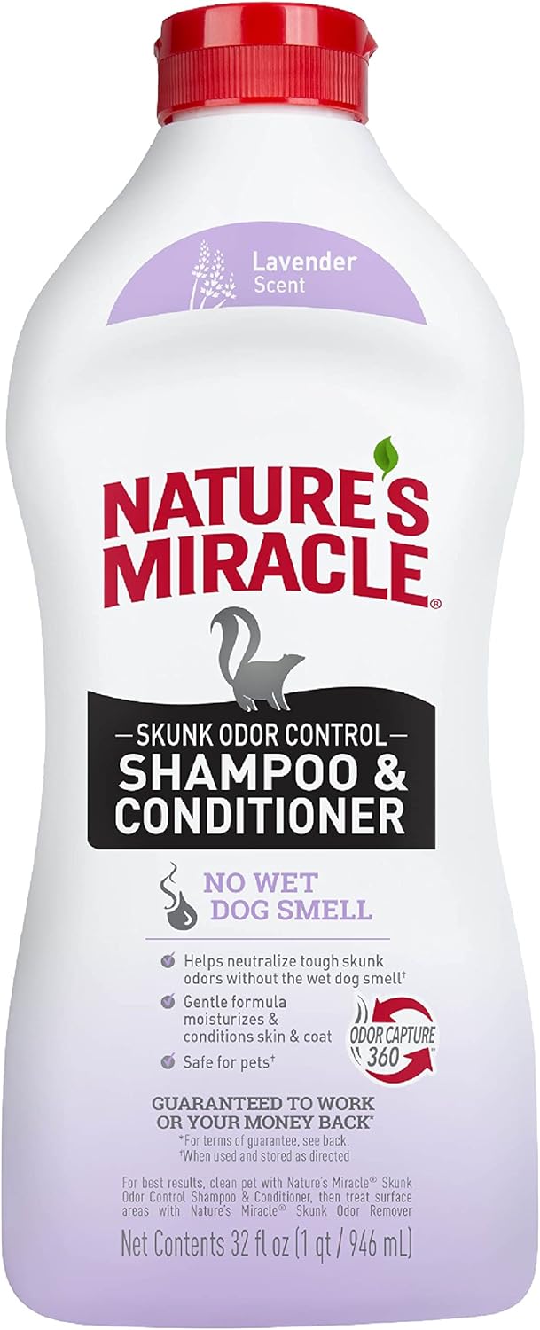 Nature's Miracle Skunk Odor Control Shampoo & Conditioner Lavender Scent